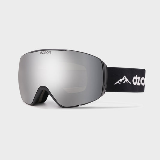 GlacierX Gafas de Esquí y Snowboard Gris Plata